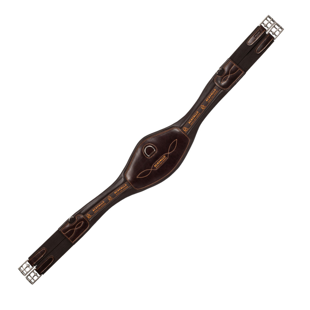 Anatomical jumping girth leather