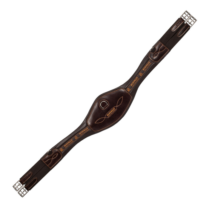 Anatomical jumping girth leather