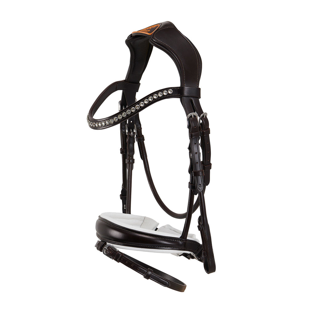 Poesia bridle calfskin DARK BROWN