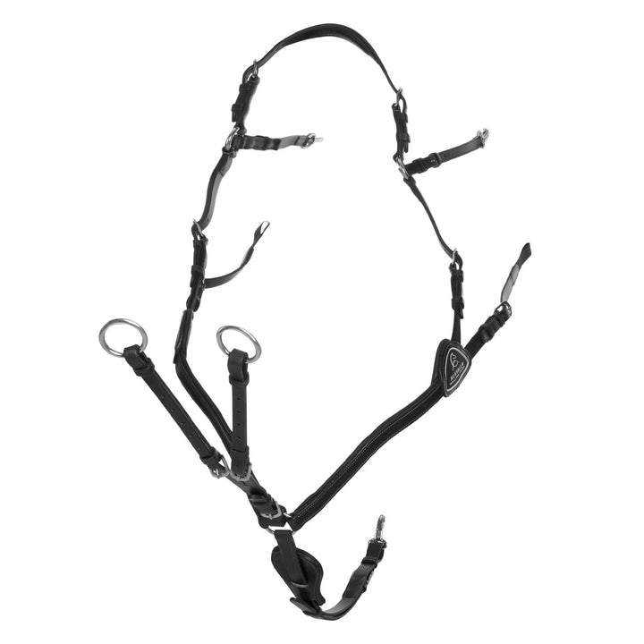 Five-point breastplate calfskin BLACK