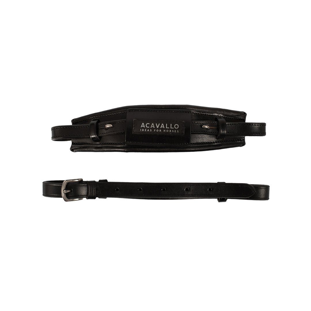 Hackamore noseband calfskin BLACK