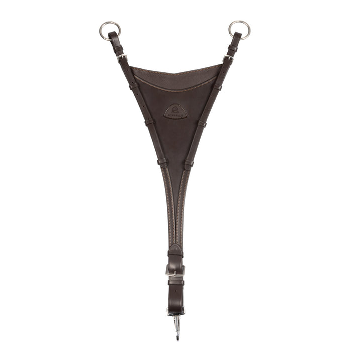 Adjustable leather bib martingale attachment