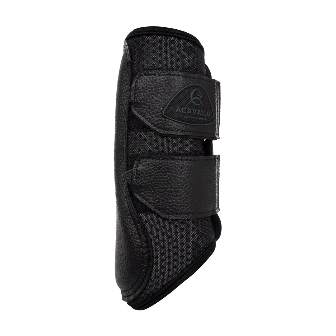 Front brushing boots perforated neoprene BLACK