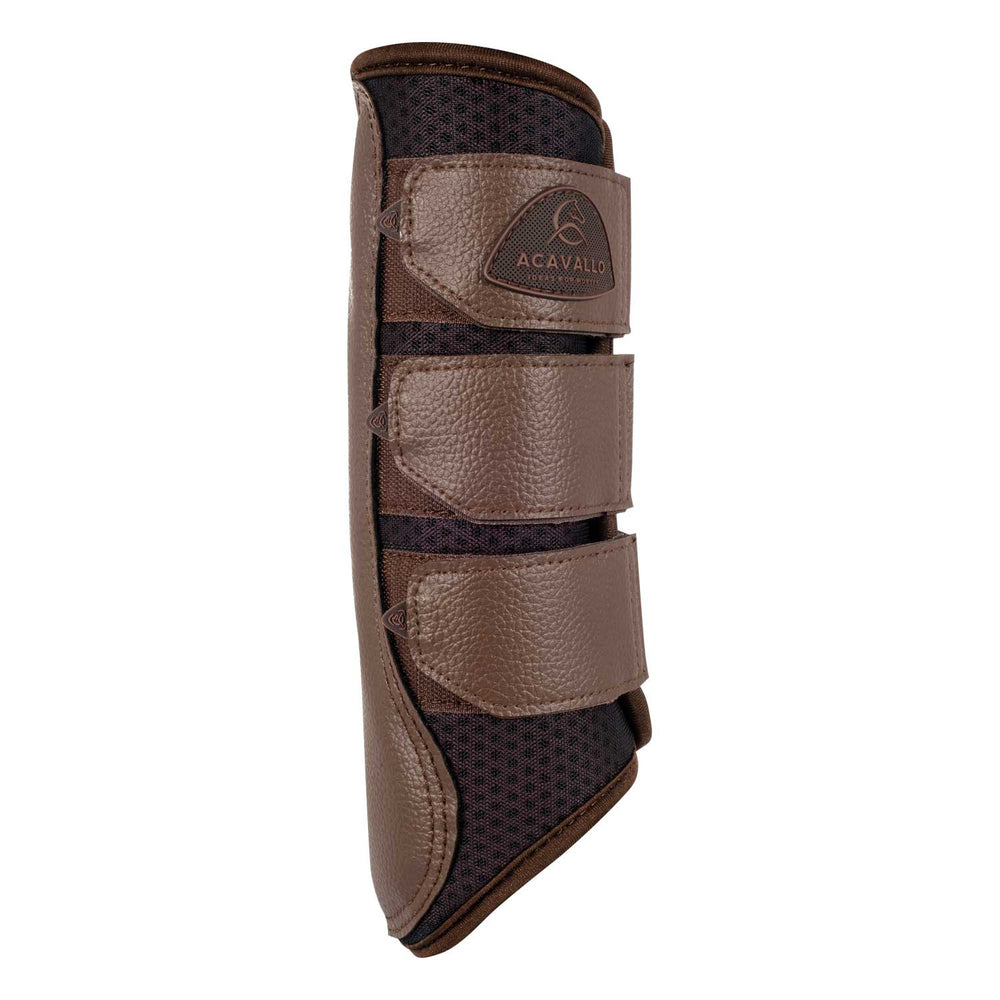 Hind brushing boots perforated neoprene DARK BROWN