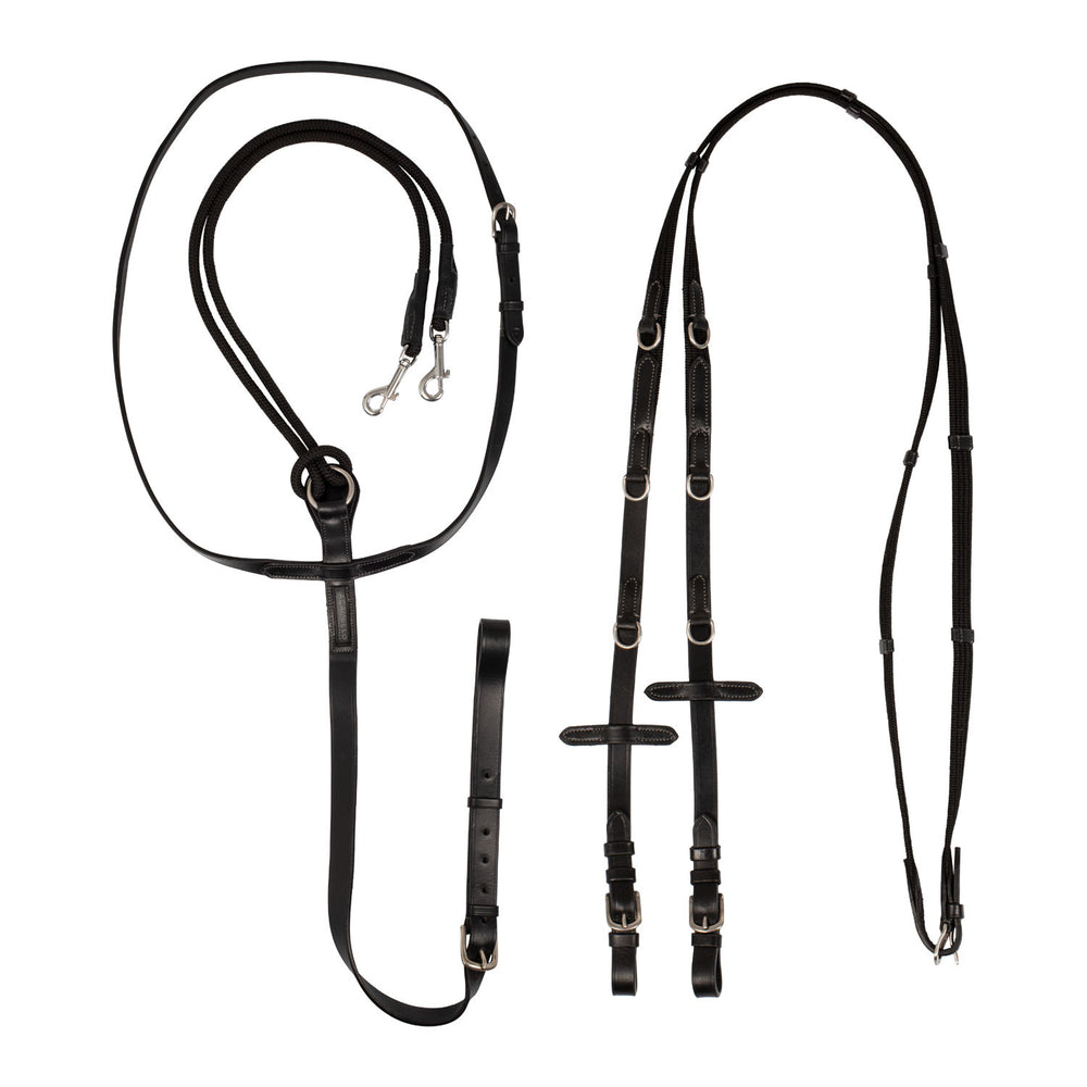 Thiedemann reins tubular nylon BLACK