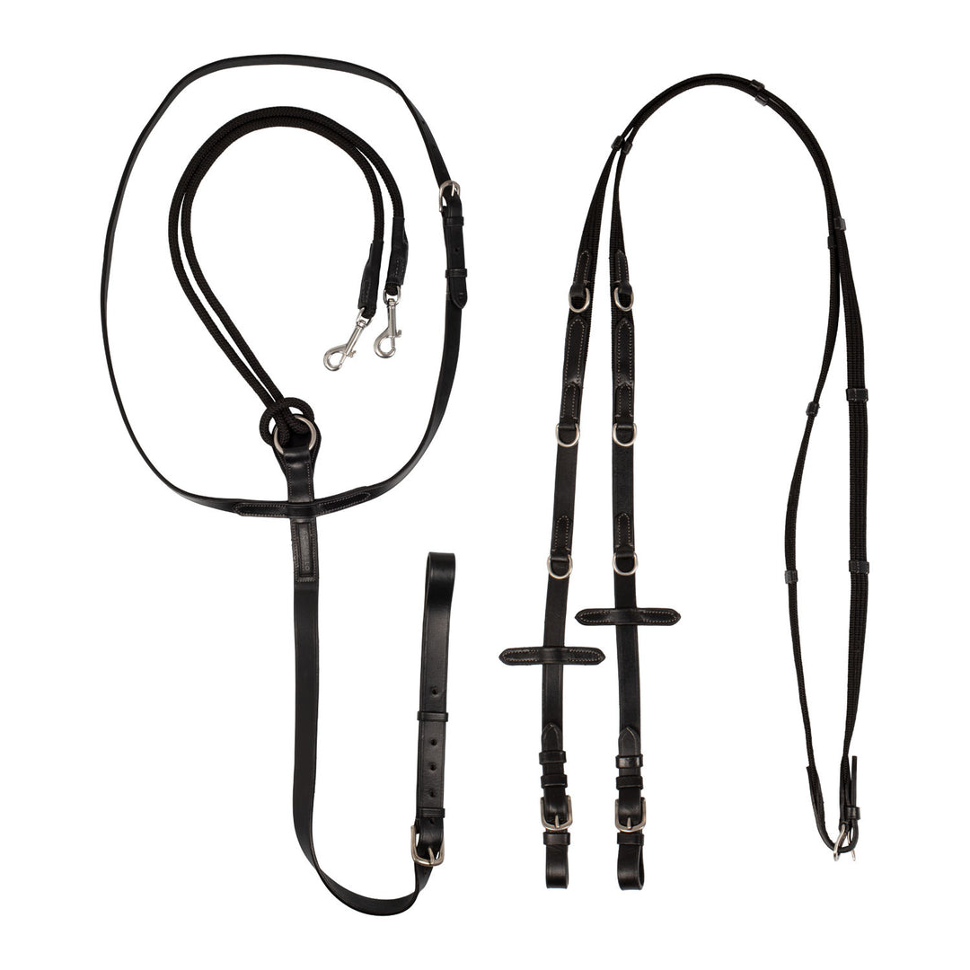 Thiedemann reins tubular nylon BLACK