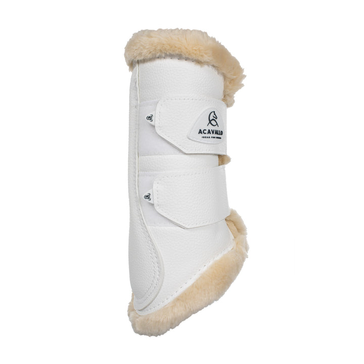 Front brushing boots eco-leather &amp; faux sheepskin