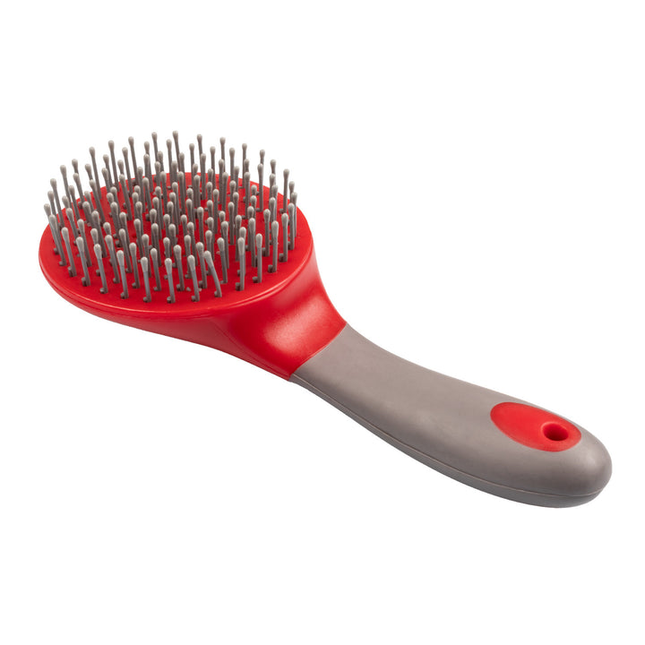 MANE AND TAIL COMB WITH HANDLE RED/GREY
