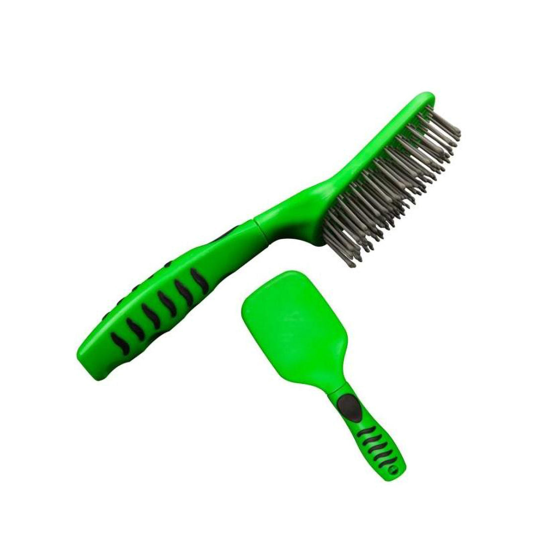 MANE AND TAIL COMB WITH ERGONOMIC HANDLE LIME