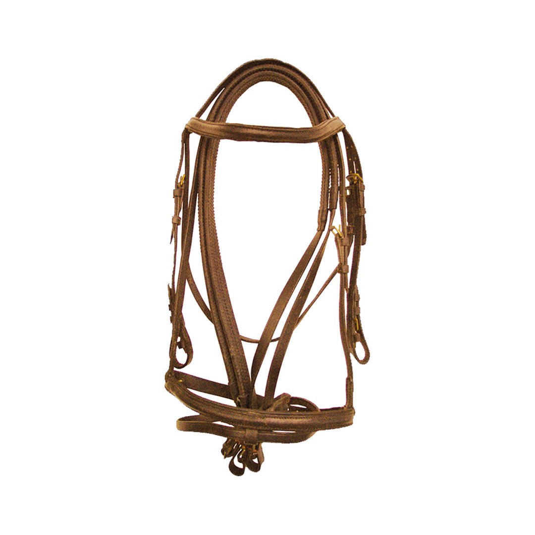 DERBY BRIDLE WITH RUBBER REINS COGNAC