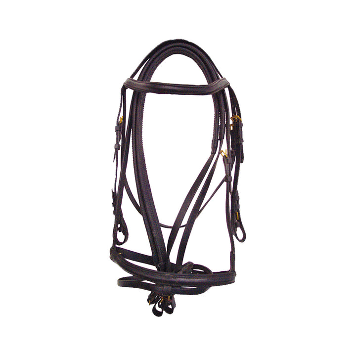 DERBY BRIDLE WITH RUBBER REINS DARK BROWN