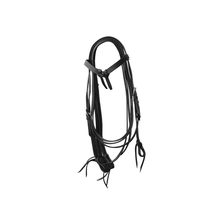 BOW WESTERN BRIDLE SMOOTH LEATHER WITH REINS