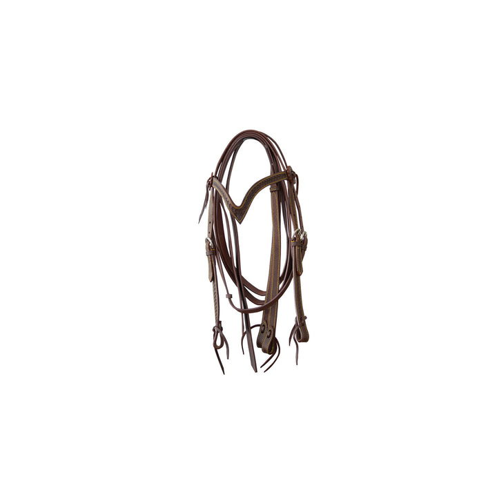 WESTERN BRIDLE V BROWBAND BASKET/FLOWER TOOLI BR00089_TMBA