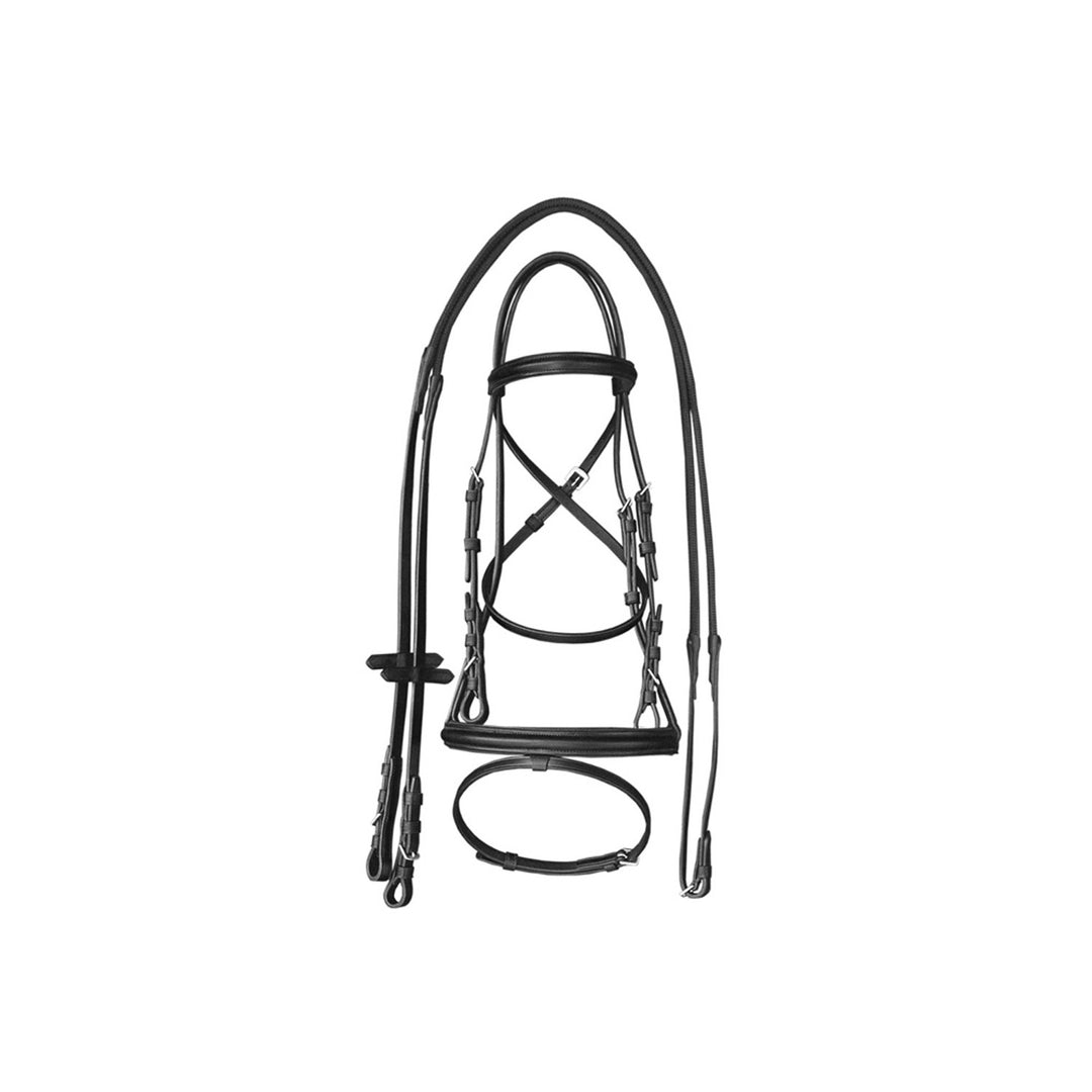 SUPREME BRIDLE WITH RAISED BROWBAND BLACK