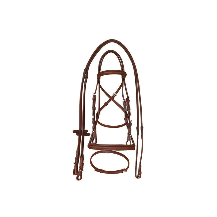 SUPREME BRIDLE WITH RAISED BROWBAND DARK BROWN