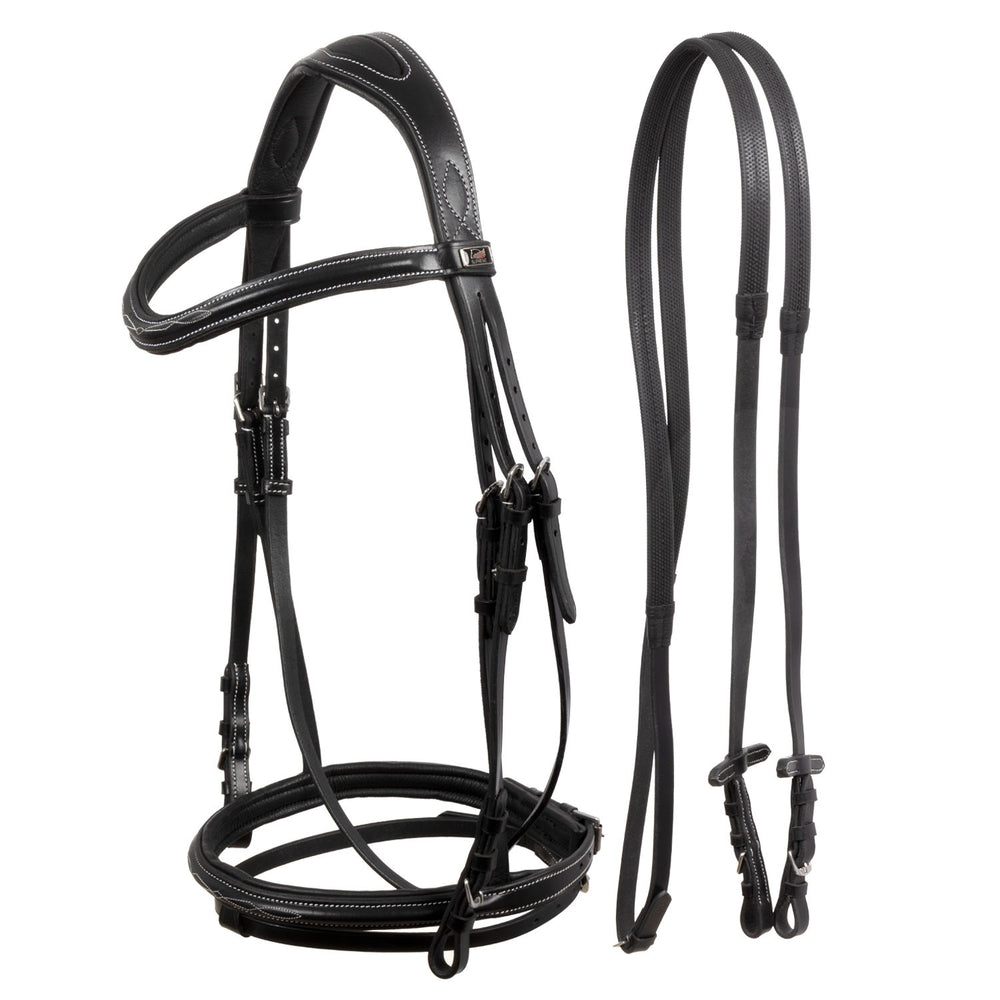 SUPREME BRIDLE STITCHING MODEL W/REINS BLACK
