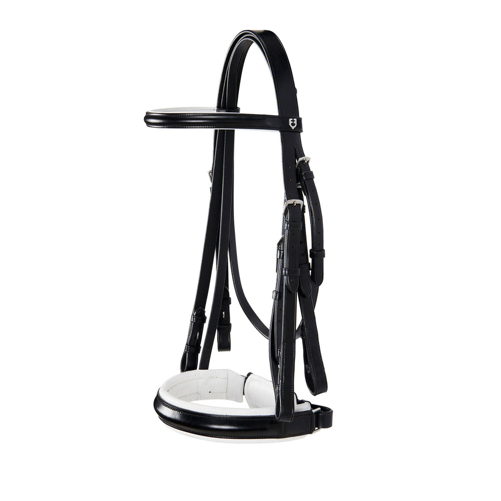 Dressage smooth leather bridle BLACK
