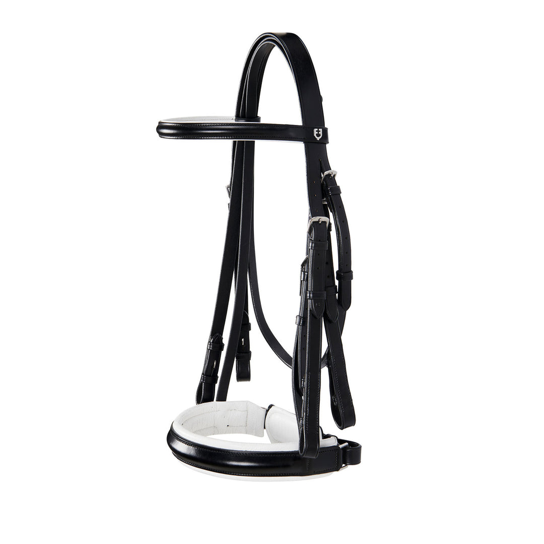 Dressage smooth leather bridle BLACK