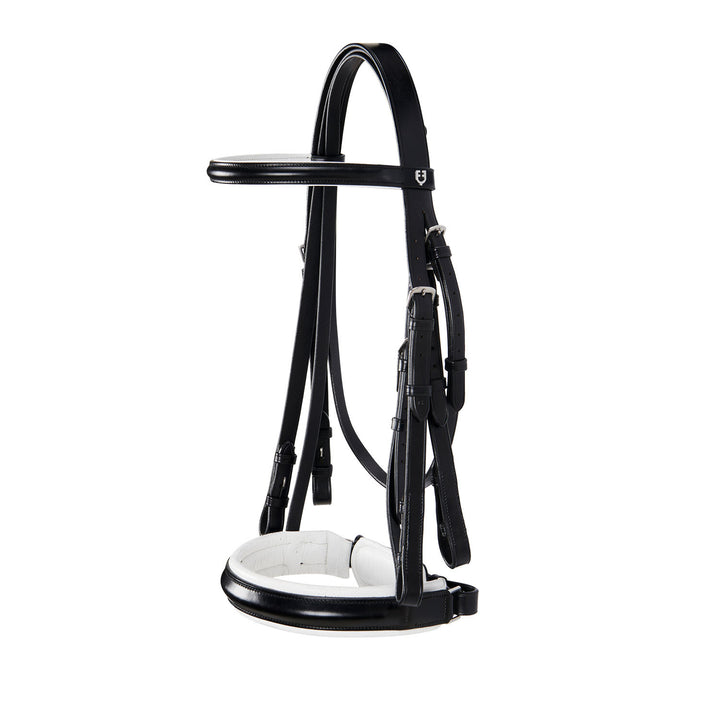Dressage smooth leather bridle BLACK