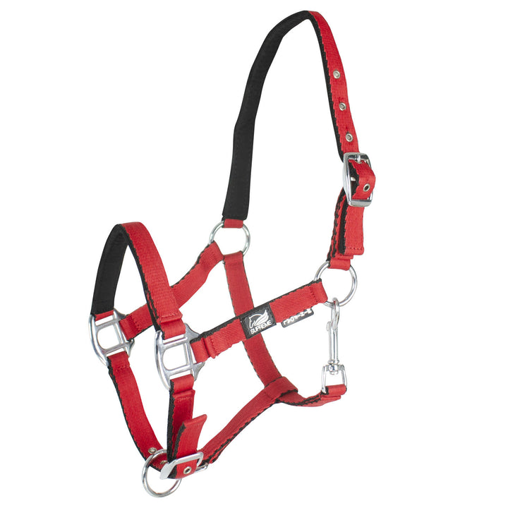 SOFT TOUCH PADDED FOAL HALTER WITH DOUBLE REG RED