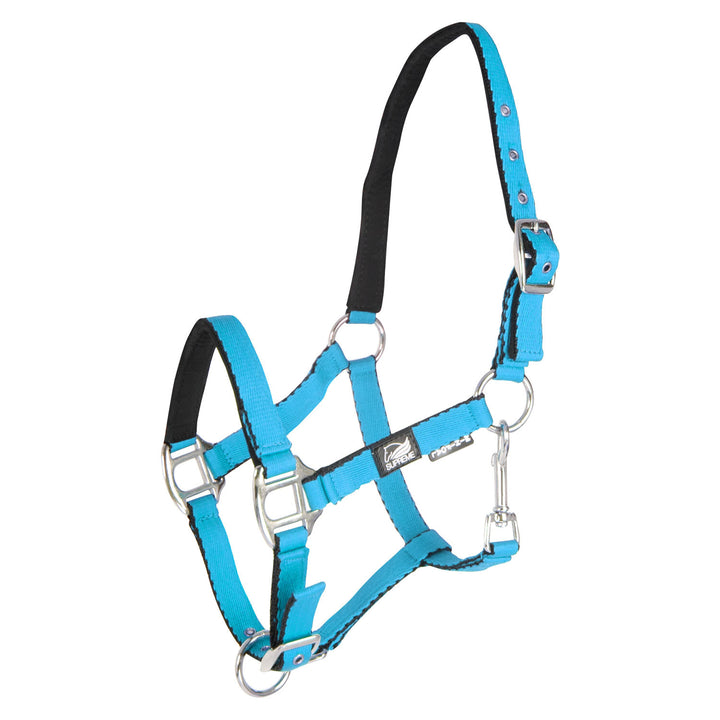 SOFT TOUCH PADDED FOAL HALTER WITH DOUBLE REG TURQUOISE