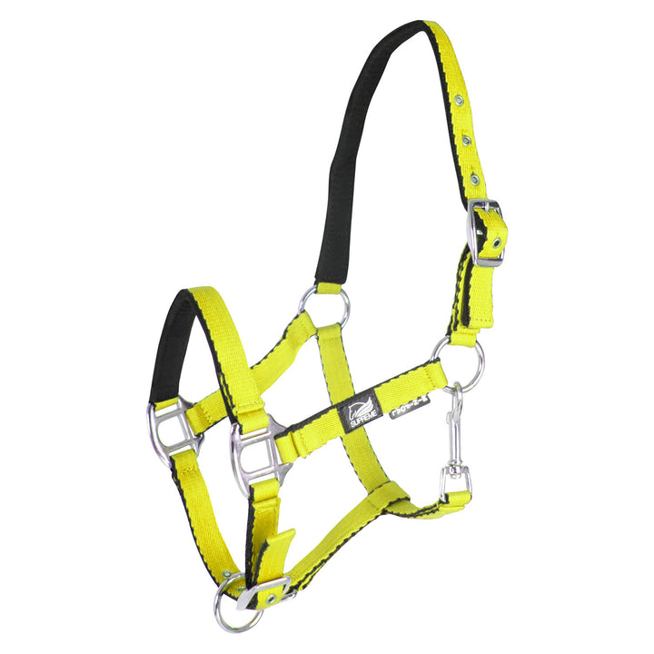 SOFT TOUCH PADDED FOAL HALTER WITH DOUBLE REG YELLOW FLUO