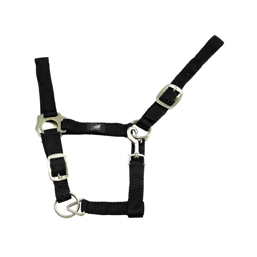 NYLON HALTER DOUBLE LAYER WITH DOUBLE REGOLAT BLACK