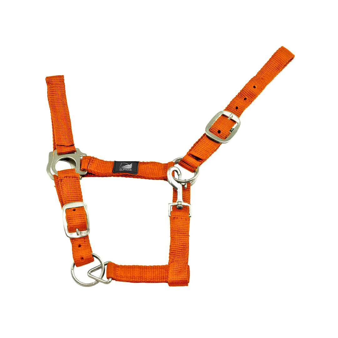 NYLON HALTER DOUBLE LAYER WITH DOUBLE REGOLAT ORANGE