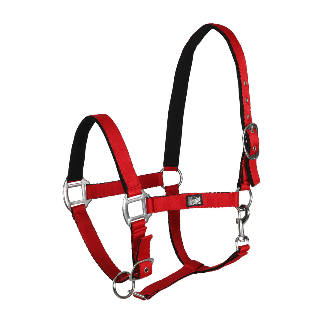 SUPREME NYLON HEADCOLLARE WITH SOFT PADDING,  RED