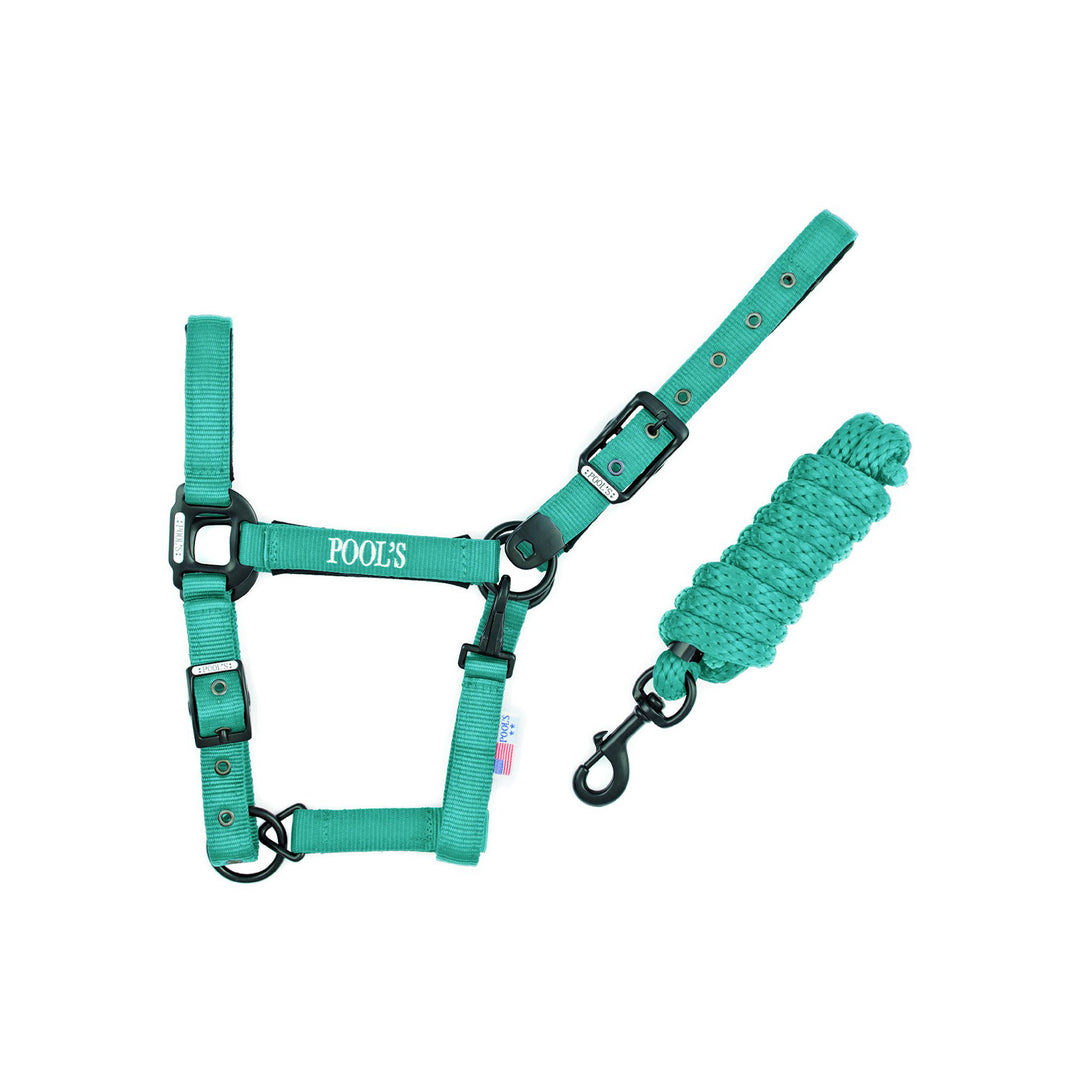 NYLON HALTERS TURQUOISE