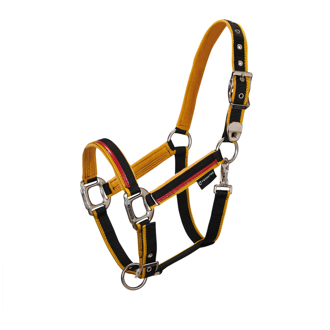 Double adjustment halter BLACK/RED/YELLOW