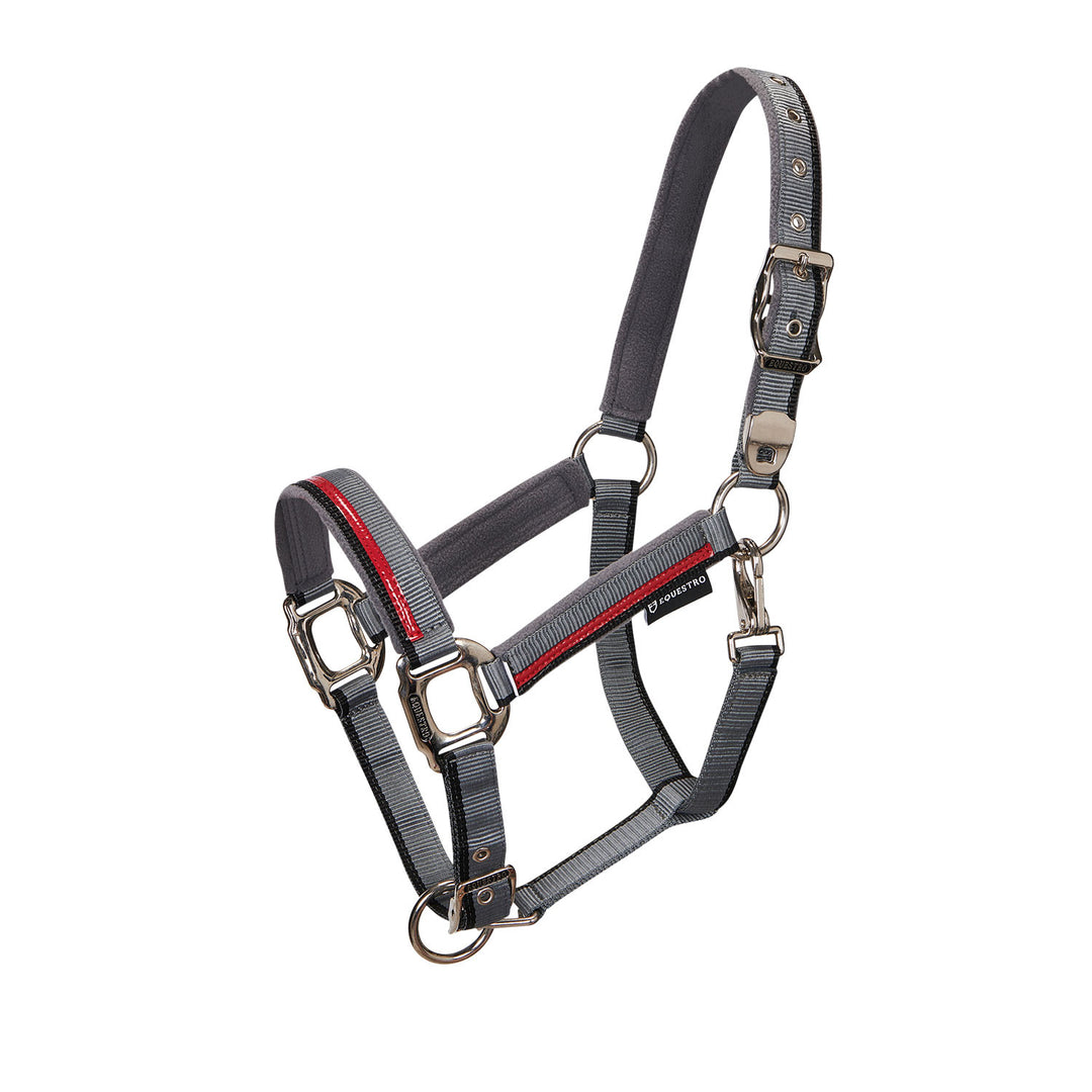 Double adjustment halter GREY/RED/BLACK