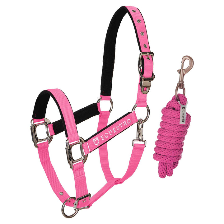 Padded double adjustment headcollar FUCSIA