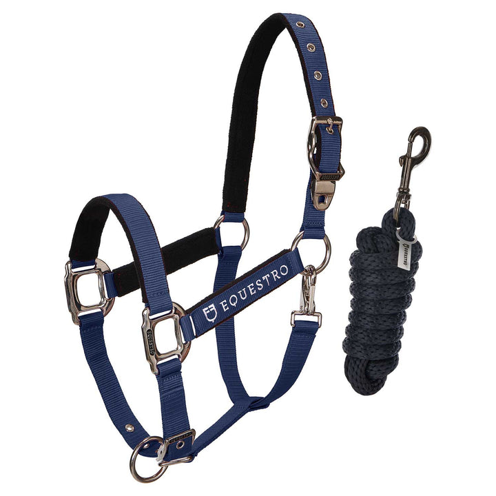 Padded double adjustment headcollar NAVY