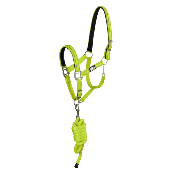 SYNTHETIC HALTER WITH LEAD  SOLID COLOR WITH  LIME