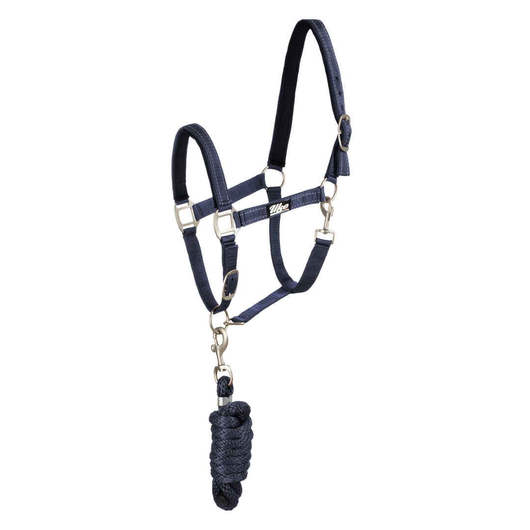 SYNTHETIC HALTER WITH LEAD  SOLID COLOR WITH  NAVY