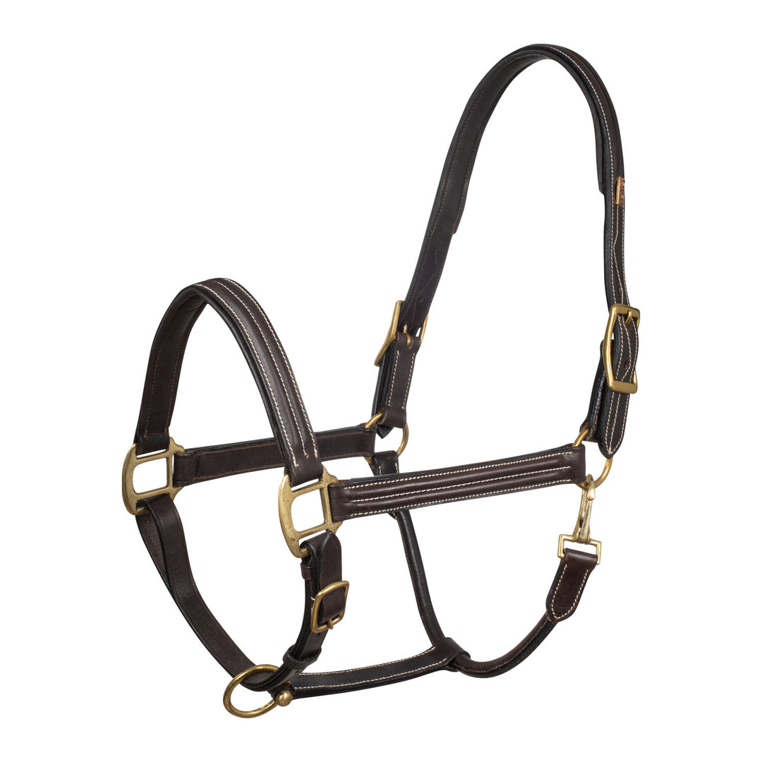 SUPREME TRIPLE LEATHER HALTER BROWN