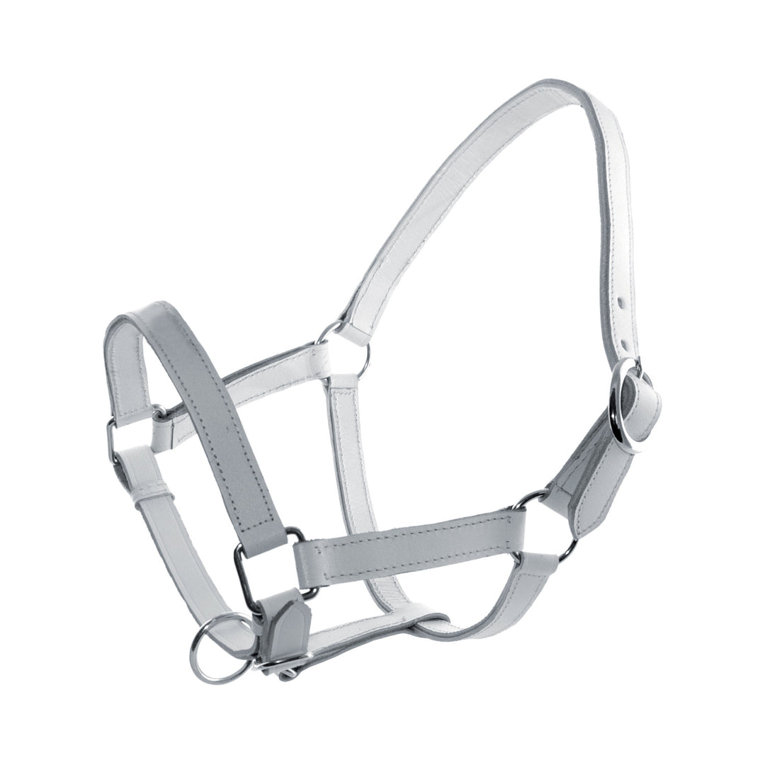 CROMED LEATHER HALTER WHITE