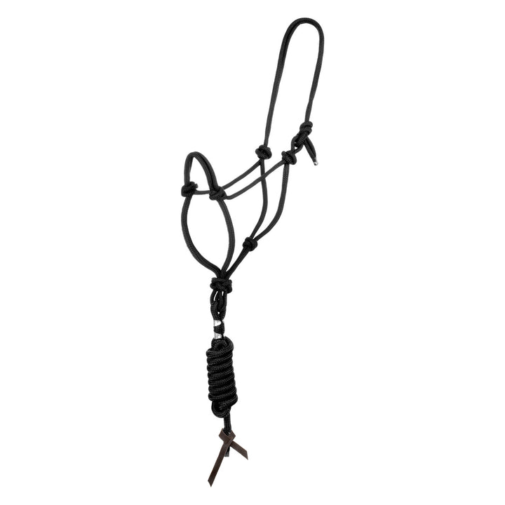 KNOT HALTER WITH LEAD BLACK