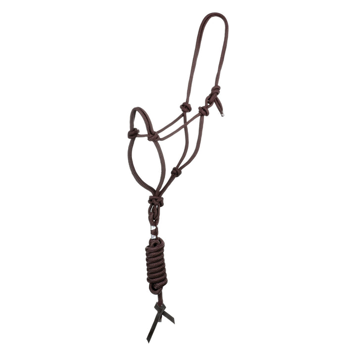 KNOT HALTER WITH LEAD BROWN