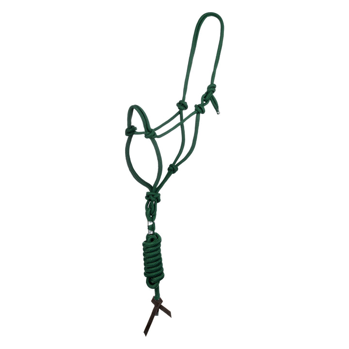 KNOT HALTER WITH LEAD HUNTER GREEN
