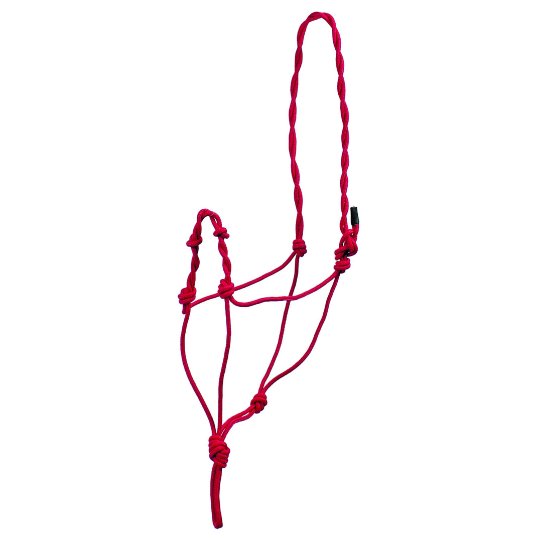 BRAIDED KNOT HALTER RED