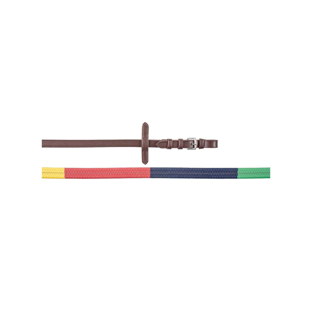 MULTICOLOR RUBBER REINS BROWN