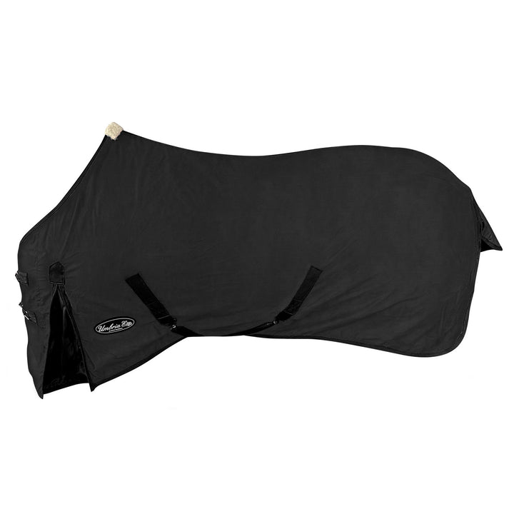 Rug with tail cover and crossed straps BLACK