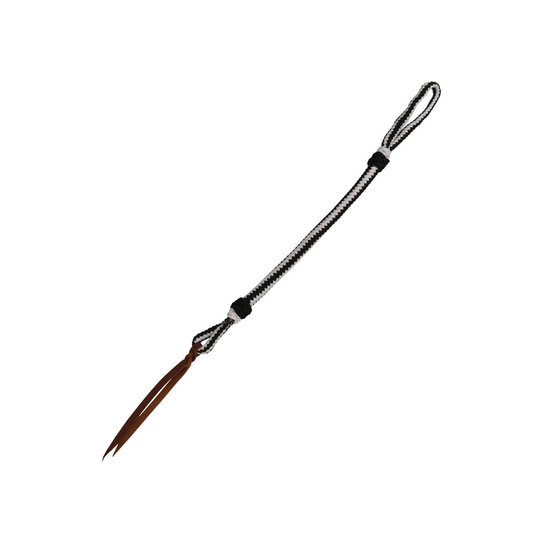 WHIP CANE IN BRAIDED NYLON WITH GLITTER EFFEC BLACK/WHITE
