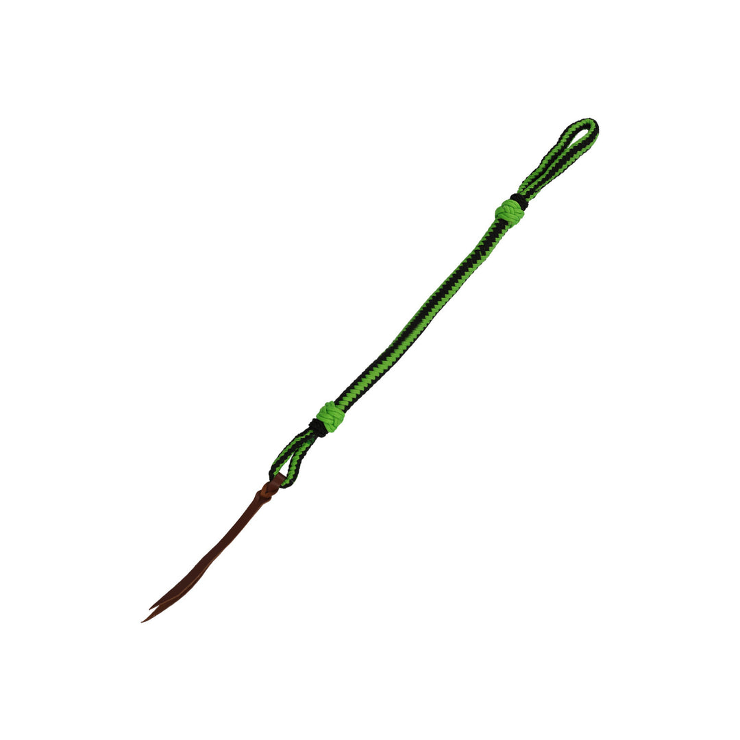 WHIP CANE IN BRAIDED NYLON WITH GLITTER EFFEC LIME/BLACK