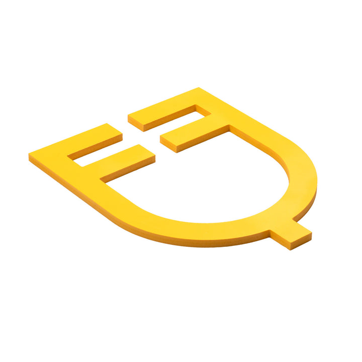 EQUESTRO LOGO PRESPACIATED FOR WALL YELLOW