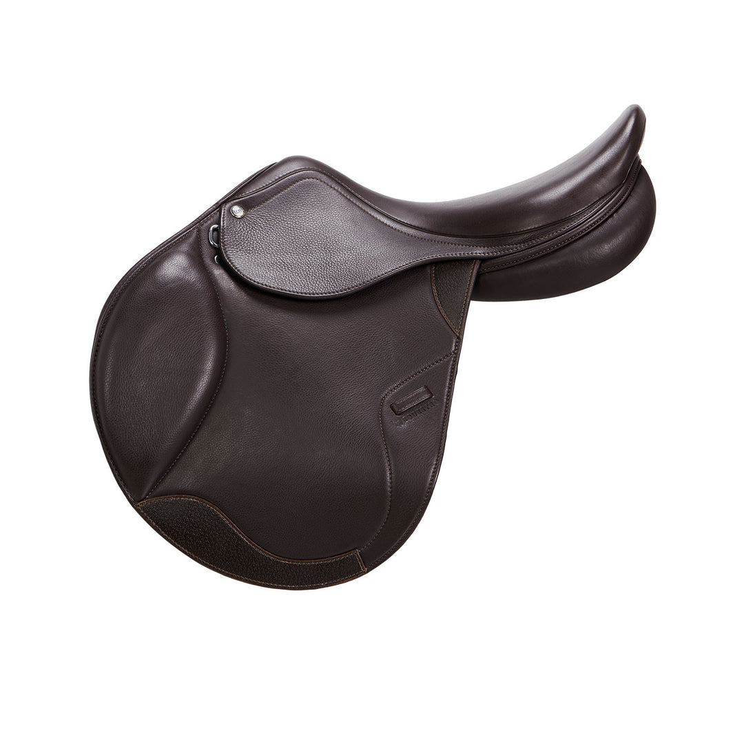 Jumping saddle double leather DARK BROWN