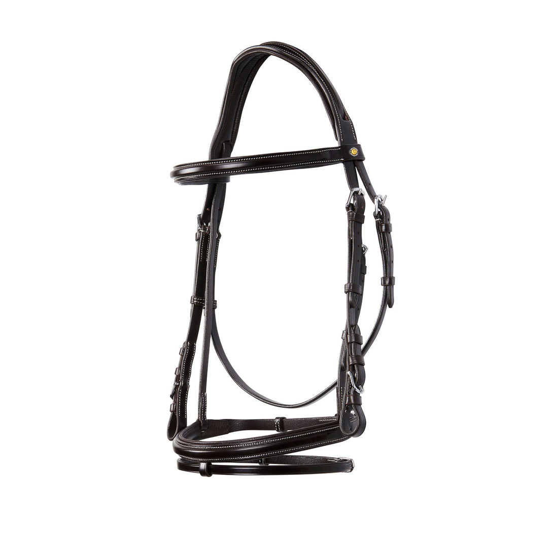 JUMPING LEATHER ENGLISH BRIDLE DARK BROWN