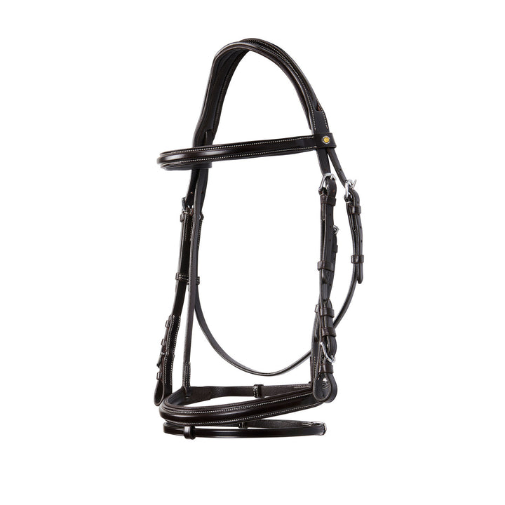 JUMPING LEATHER ENGLISH BRIDLE DARK BROWN